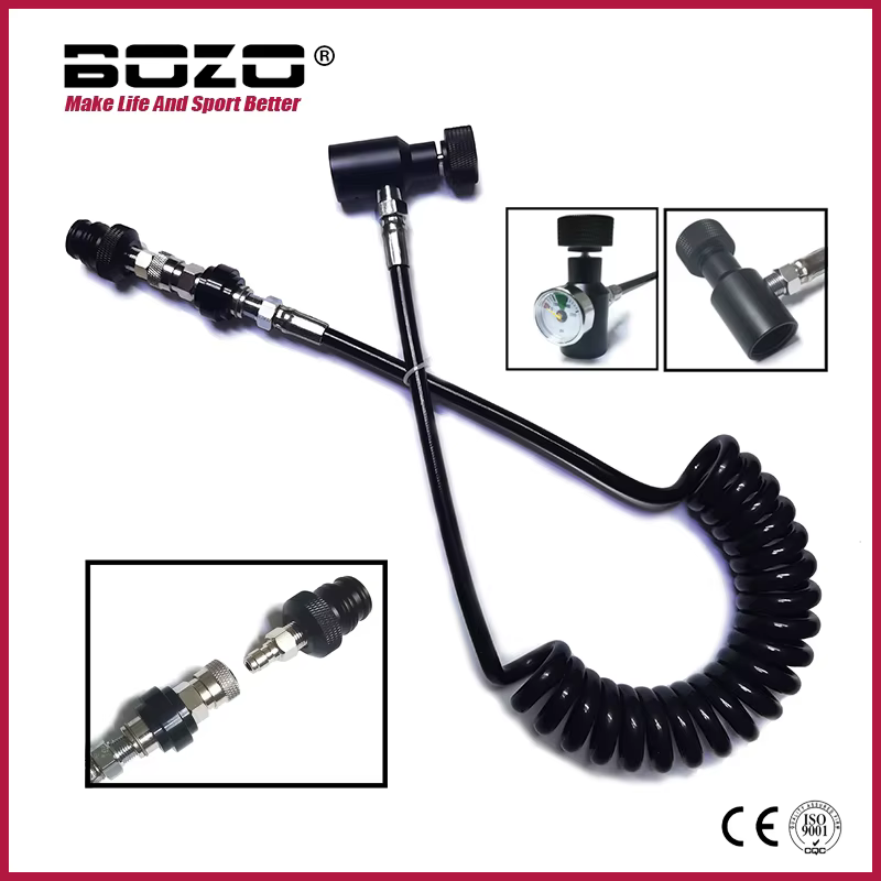 Manguera HPA flexible de bobina con conexión rápida para airsoft - imagen 4