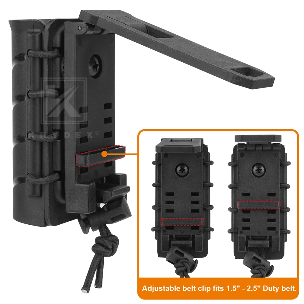 Funda rígida KRYDEX para linterna táctica – Estuche MOLLE para cinturón