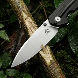 Cuchillo plegable de acero para exteriores, acampada y emergencia