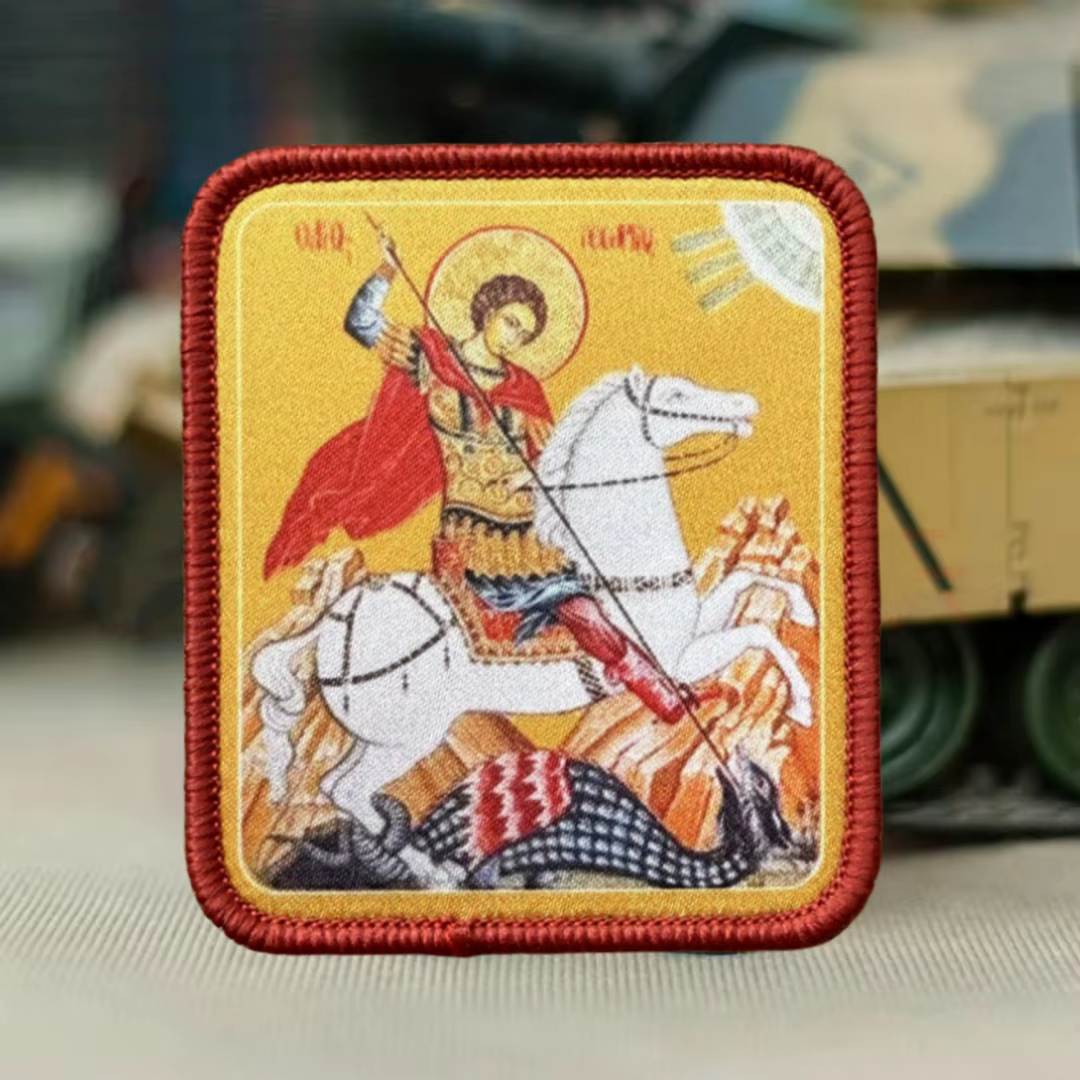 Parche táctico San Jorge – Insignia moral velcro para mochila militar - imagen 3