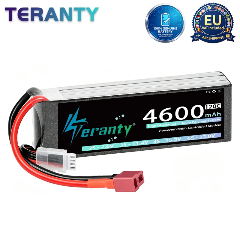 TERANTY Batería LiPo 11,1 V 4600 mAh 120C con conector XT60 RC - imagen 4