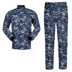 Uniforme táctico camuflado azul marino ripstop para airsoft y outdoor