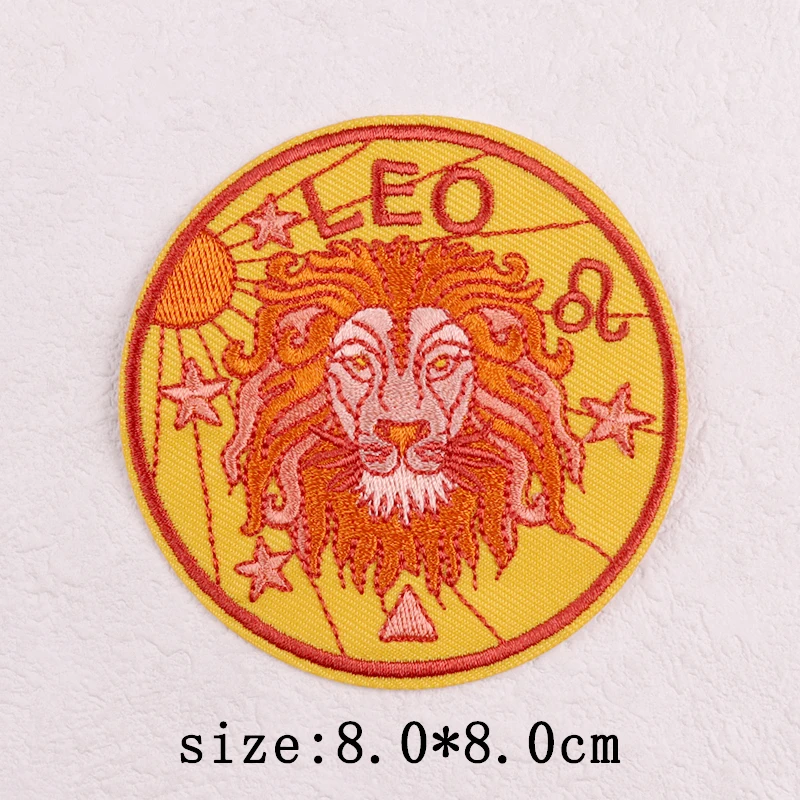 Parche bordado termoadhesivo doce signos zodiaco para planchar o coser