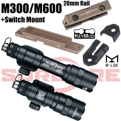 Linterna táctica Surefire M600 con interruptor de presión y Picatinny