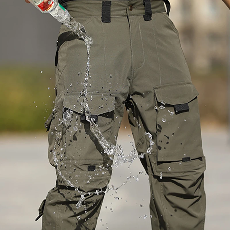 Pantalón cargo táctico impermeable multibolsillos resistente desgaste - imagen 2