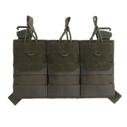 Portacargador triple abierto MOLLE para AR-15/M4 de 5,56 mm