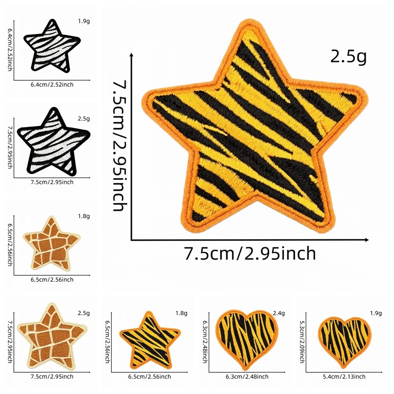 Parche táctico corazón estrella leopardo – Velcro o coser - imagen 2