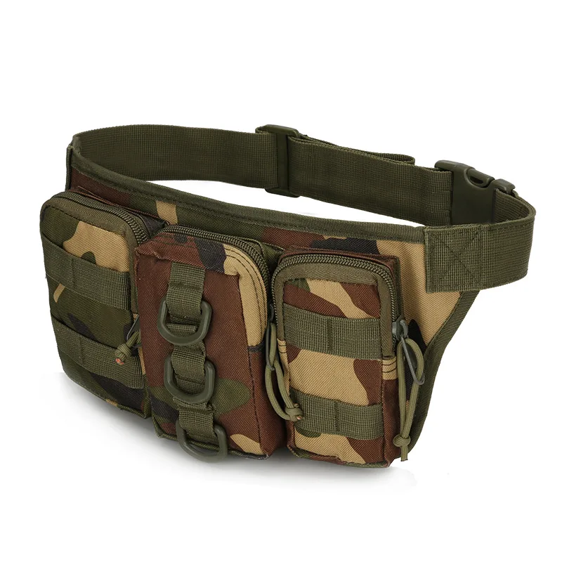 Riñonera táctica impermeable triple compartimento camuflaje