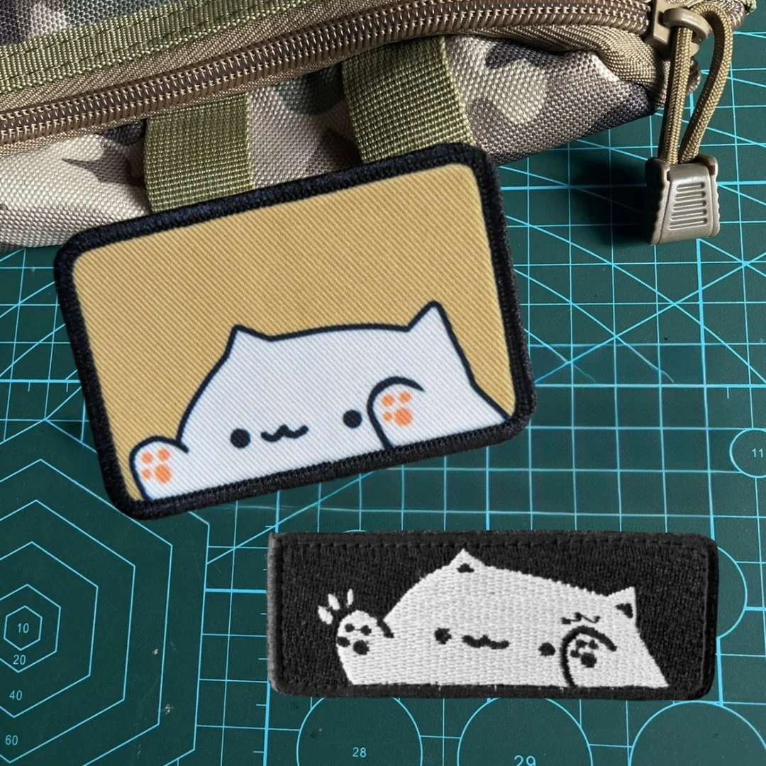 Parche MOLLE Bongo gato gordo adhesivo para mochila - imagen 5