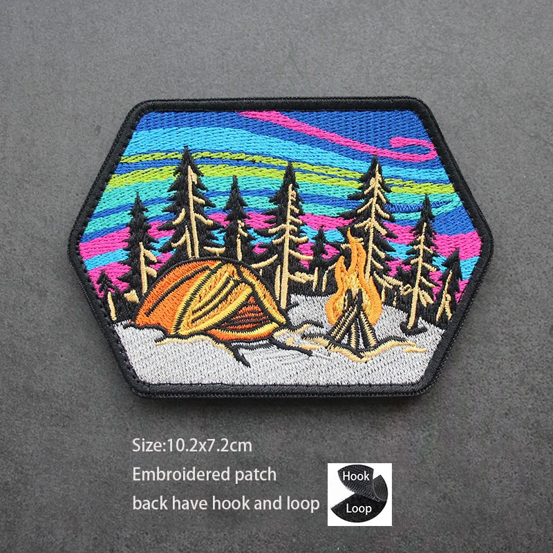 Parche moral volcánico bordado para mochila táctica MOLLE - imagen 2