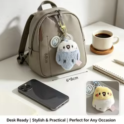 Colgante de peluche loro mini para bolsos y llaves, adorable