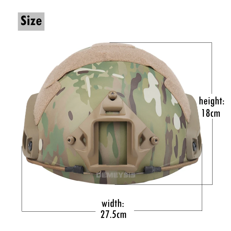 Casco táctico MH con soporte visión nocturna NVG para airsoft - imagen 5