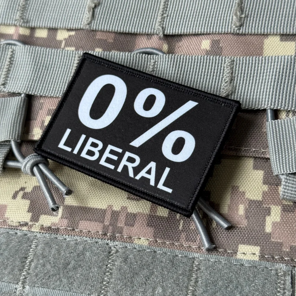 Parche táctico decorativo diseño liberal – Impreso con gancho para equipo militar - imagen 5