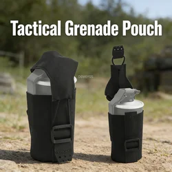 Bolsa táctica MOLLE para granadas de humo con bolsillo elástico