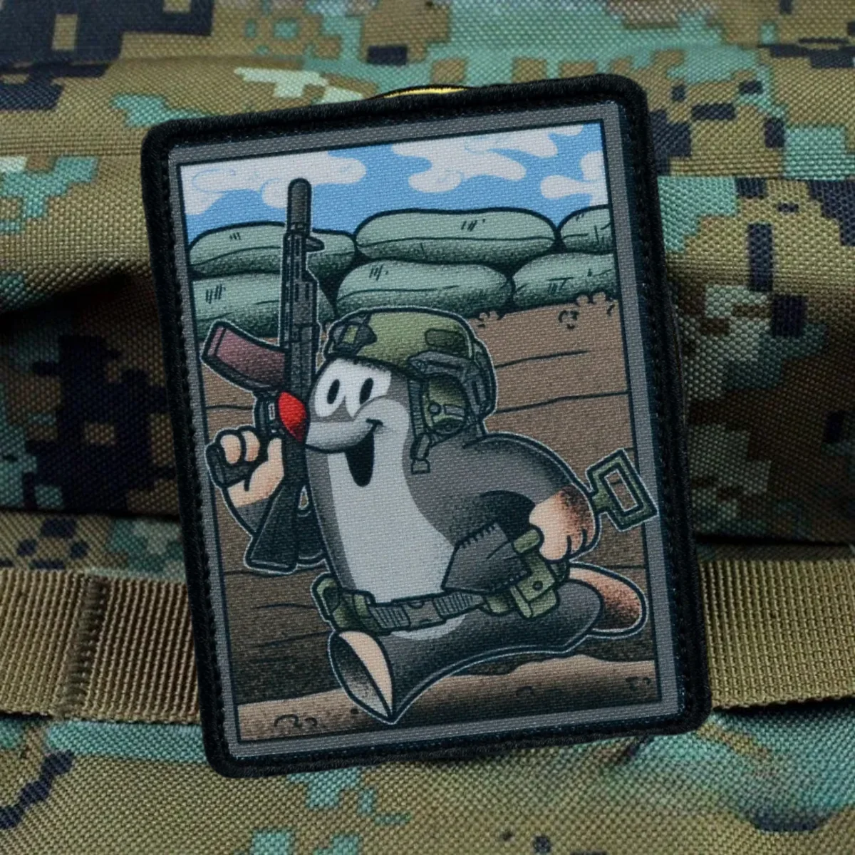 Parche moral Krtek Operator gancho y bucle para mochila - imagen 4