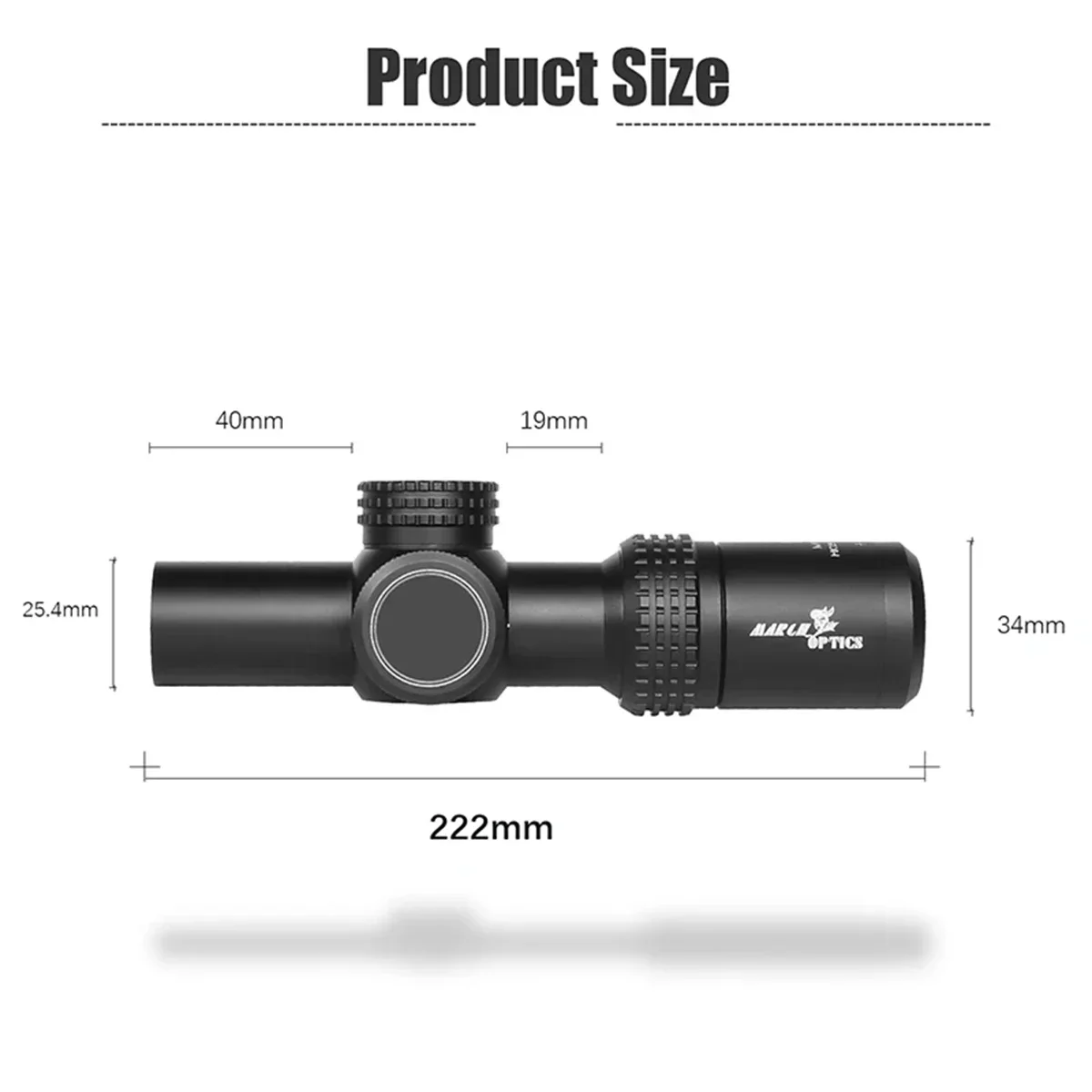 HK Mira telescópica táctica para airsoft con retícula ajustable - imagen 2