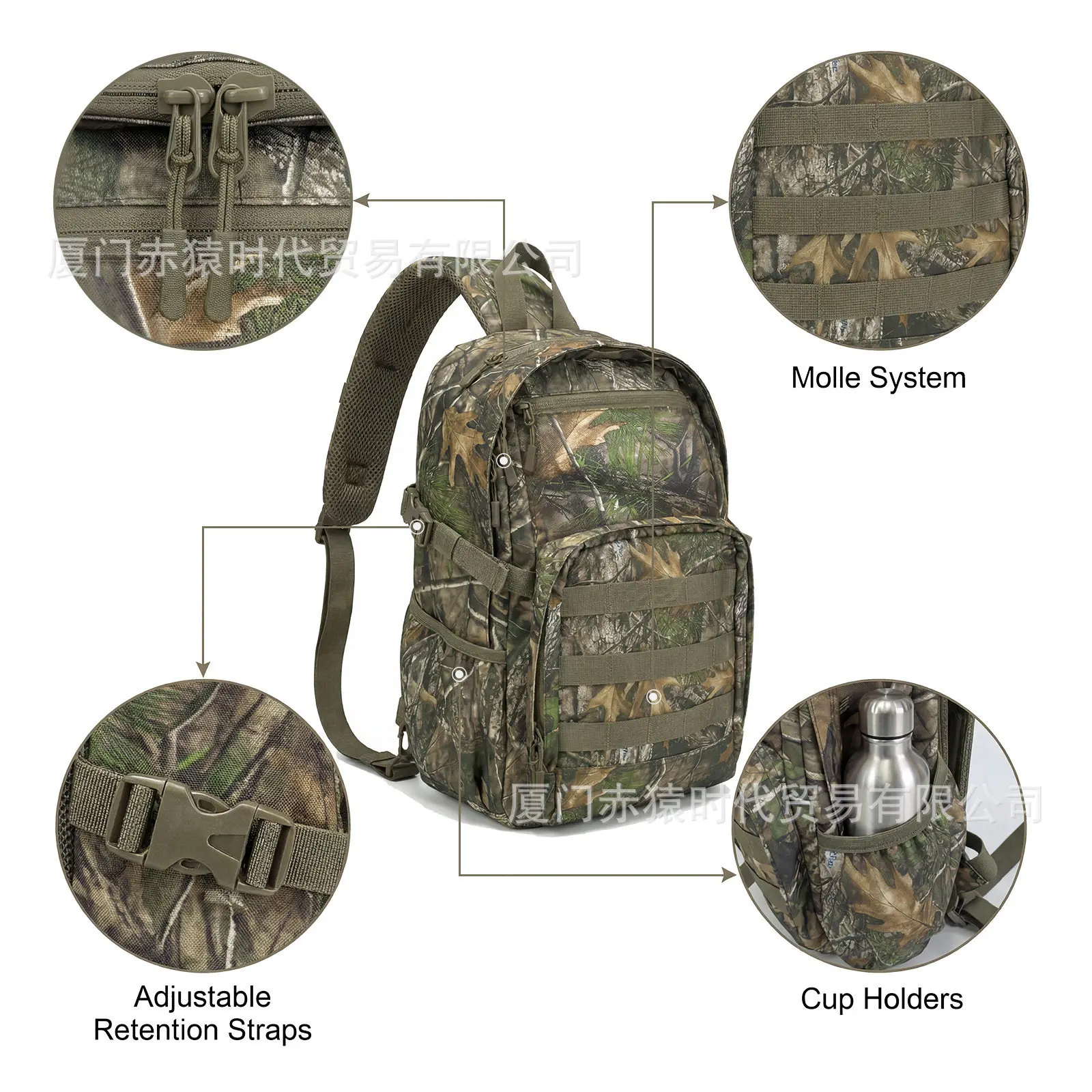 Bolso bandolera táctica de camuflaje portátil para viajes y ocio - imagen 3