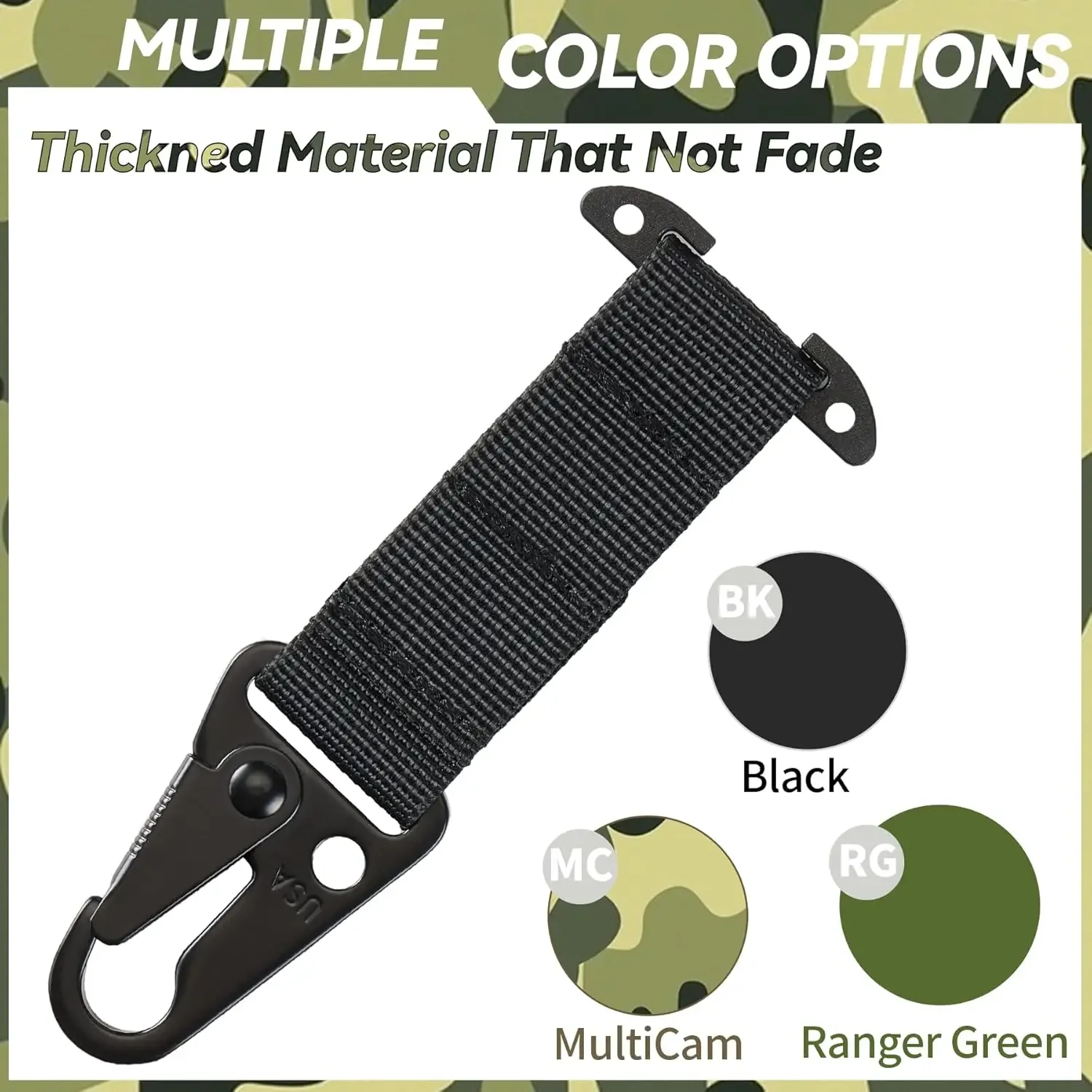 Clip mosquetón MOLLE para cinturón táctico – Outdoor - imagen 5