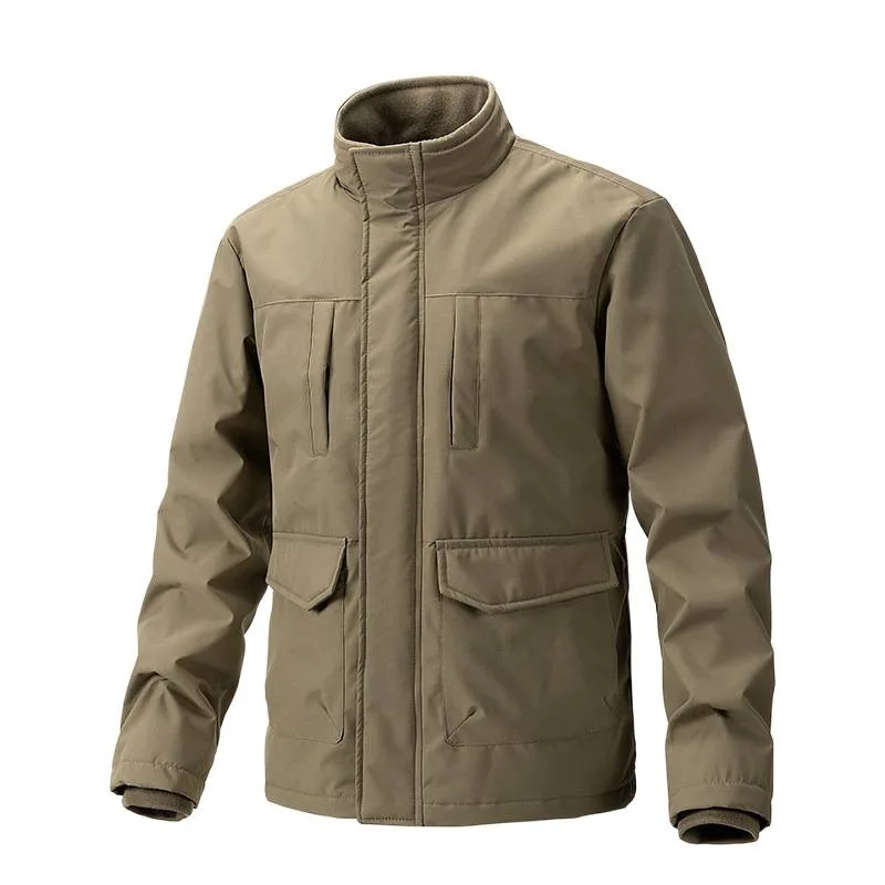 Chaqueta táctica invierno hombre – Algodón cuello alto caza outdoor - imagen 2