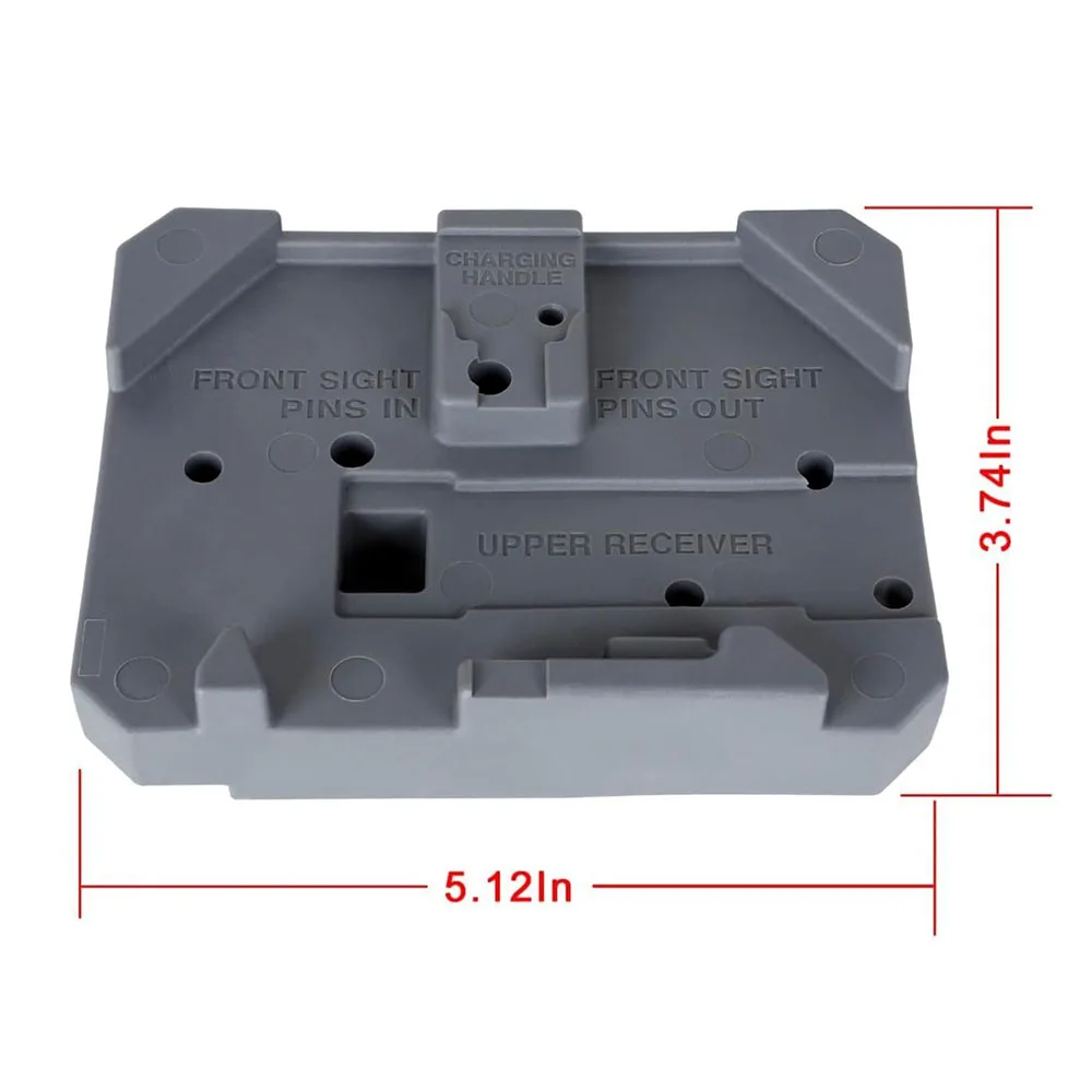 AR-15 Bloque de reparación plástico gris para ensamblaje y mantenimiento - imagen 5