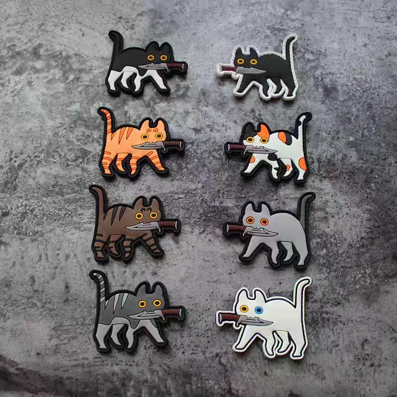 Parche de PVC gato estilo táctico para chaleco, brazalete y bolso - imagen 3