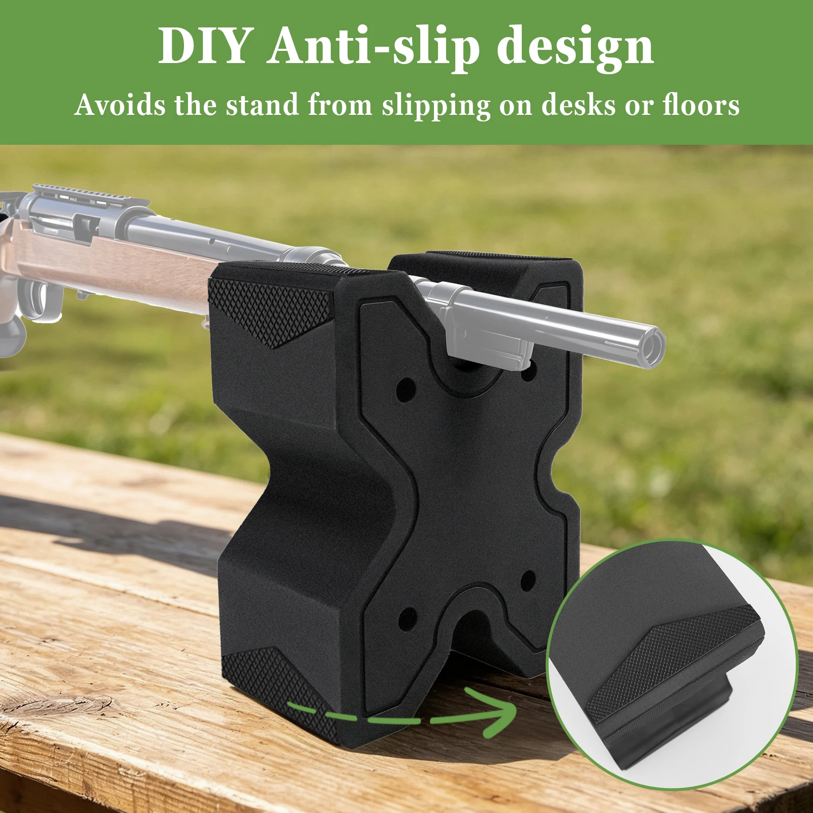 Soporte de tiro táctico para rifle con almohadillas antideslizantes - imagen 3