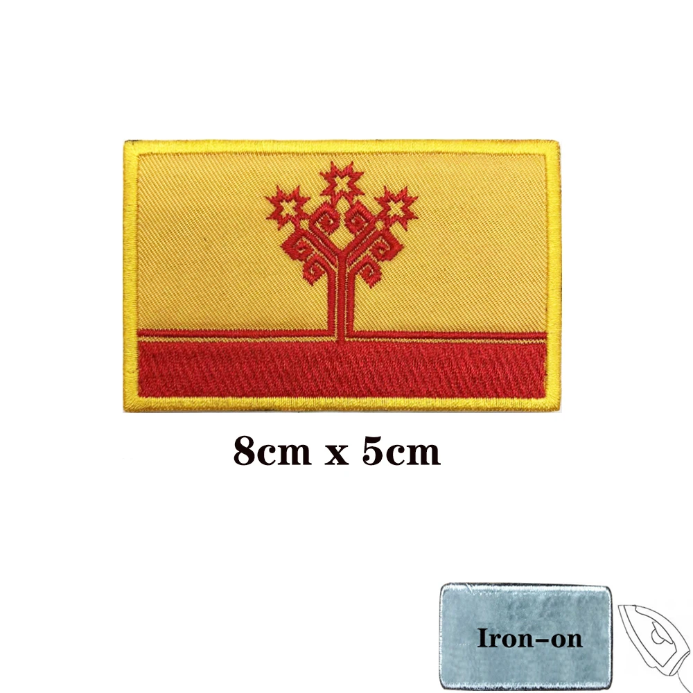 Parche bordado bandera Chuvash con Velcro para brazo militar - imagen 4
