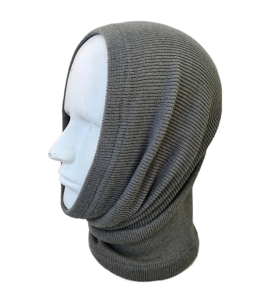 Gorro militar alemán de punto gris: cubrecuello y mascarilla - imagen 2