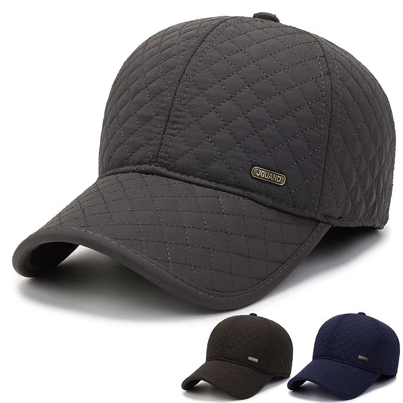 Gorra invierno con orejeras acolchada snapback de algodón térmica - imagen 2