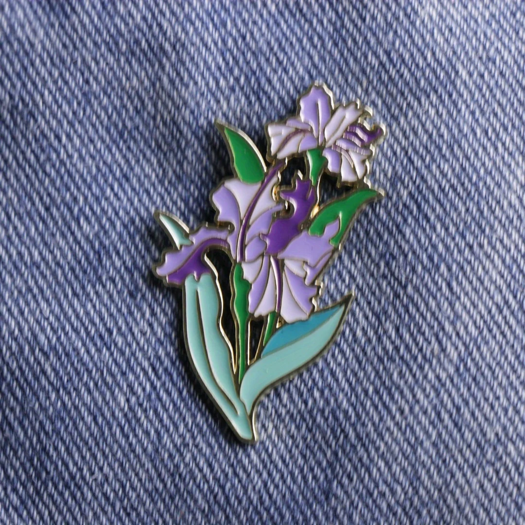 Pin esmaltado flores para solapa y mochila, regalo de amigos - imagen 4