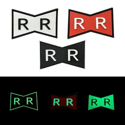 Parche tactico reflectante con logo R - insignia PVC con gancho