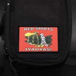 Parches tácticos IYAOYAS insignia moral camisas rojas con velcro