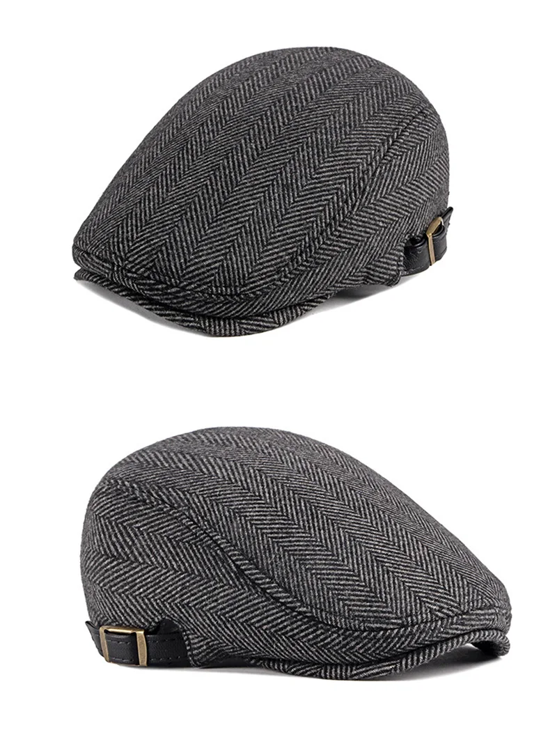 Gorra cálida estilo newsboy ivy hombre