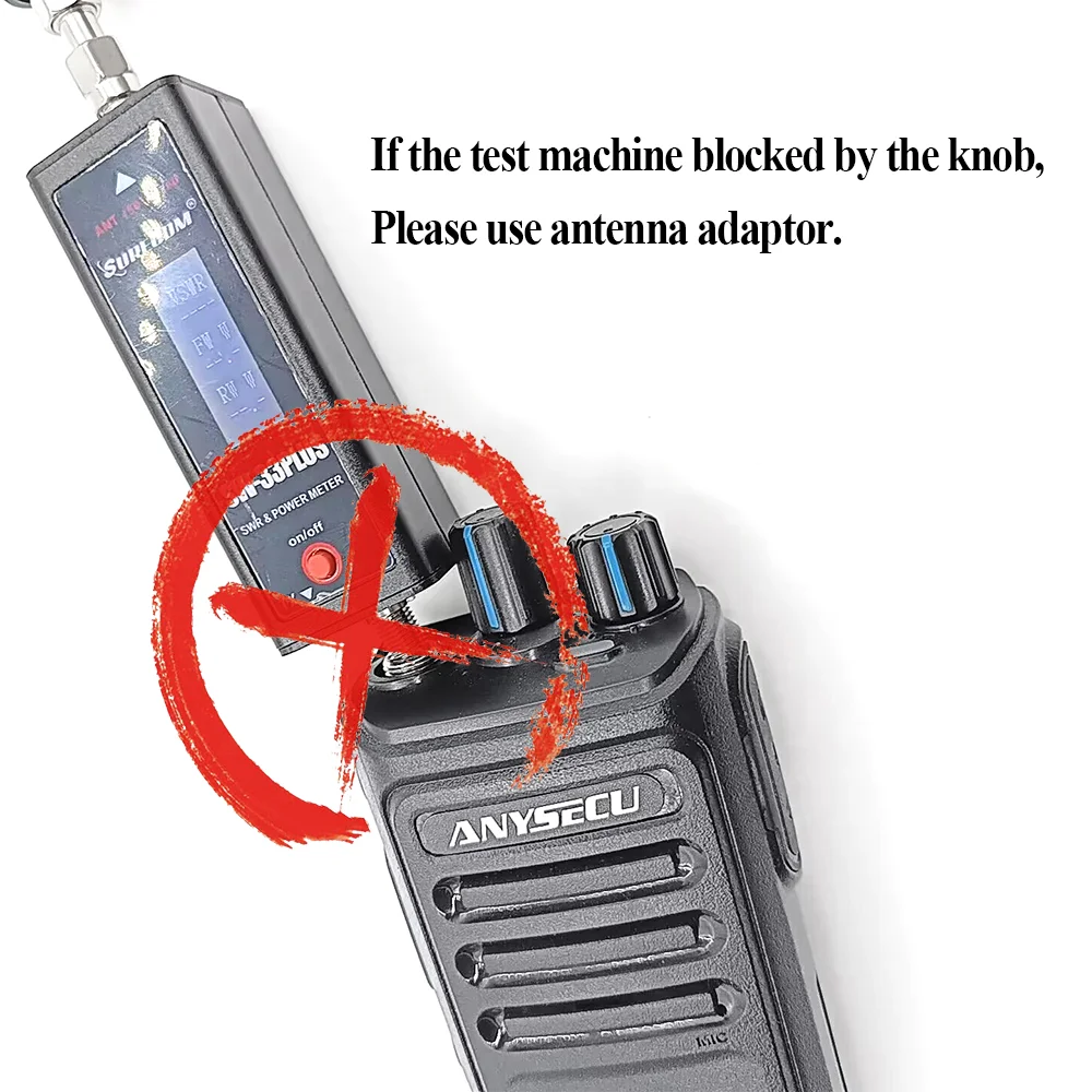 Conector y uso intercalado entre radio y antena