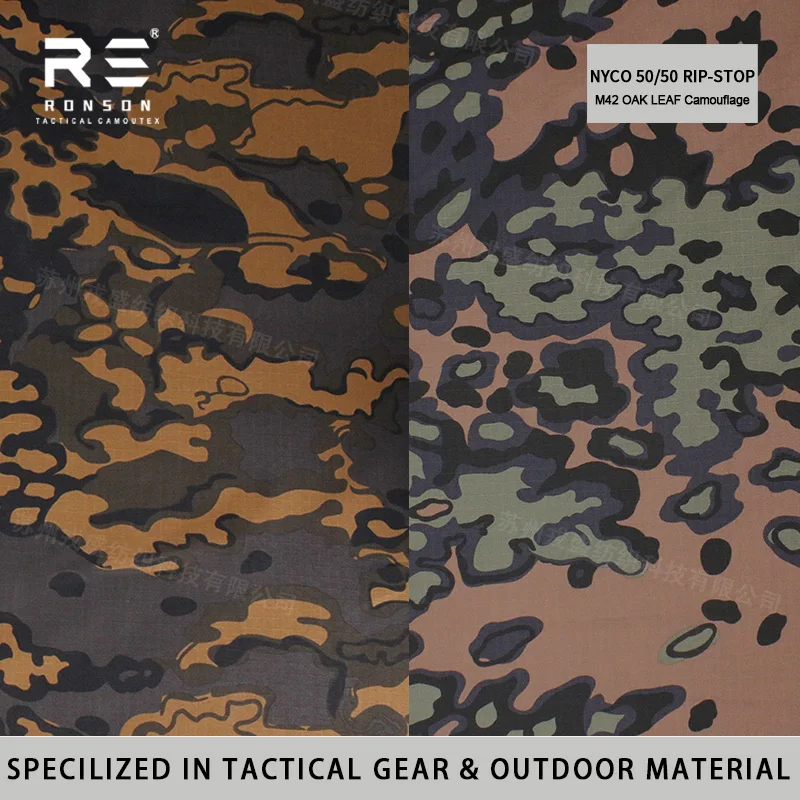 M42 Hoja de Roble Tela Camuflaje Ripstop NYCO Militar - imagen 2