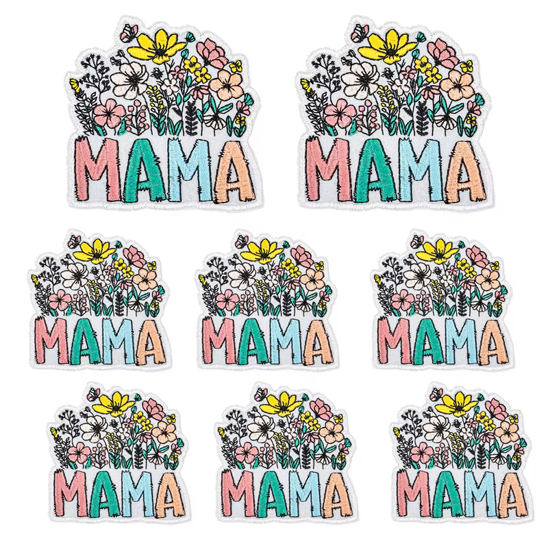 Parche bordado termoadhesivo Mama para ropa, chaquetas y mochilas - imagen 4