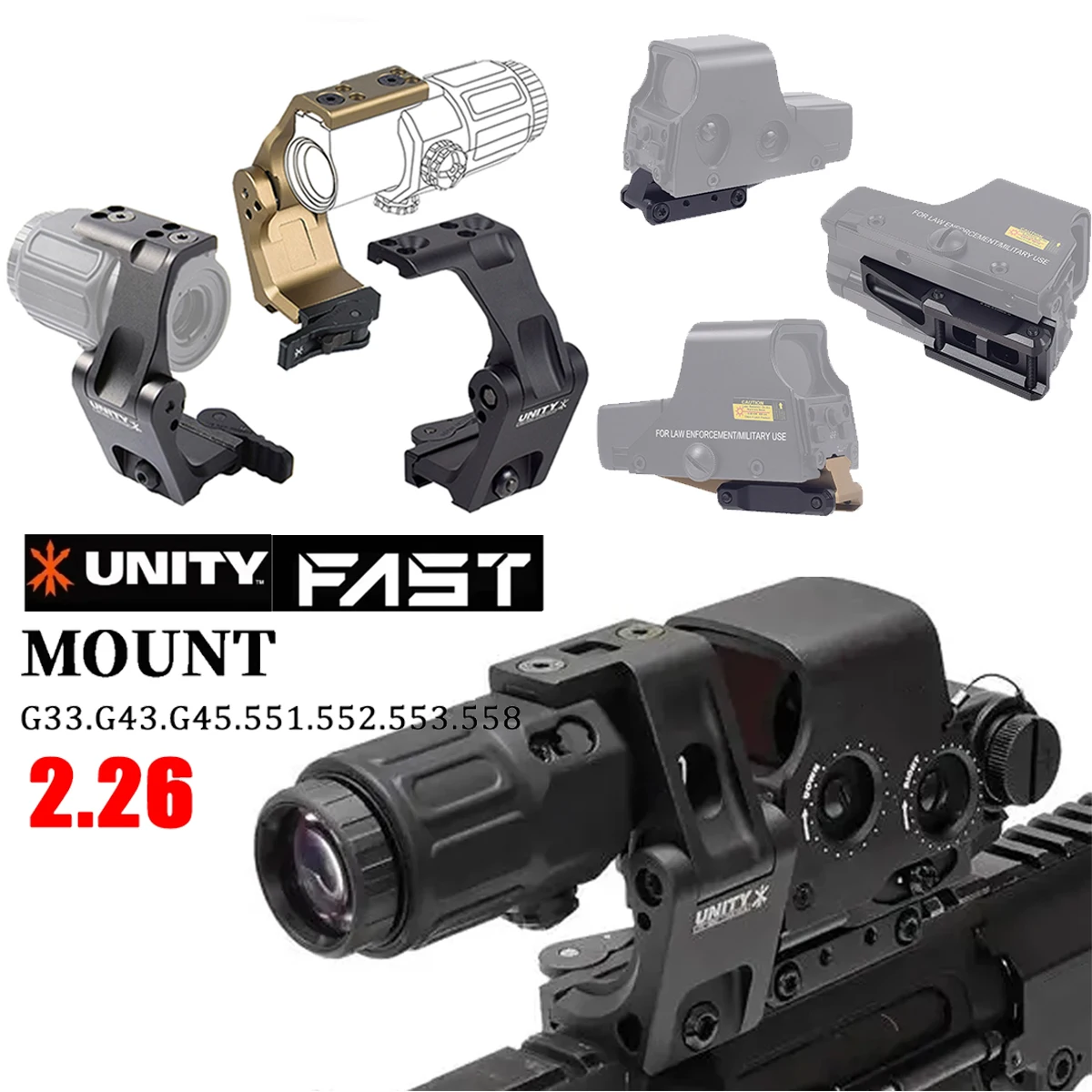 Montura táctica UNITY Optic Riser FTC para punto rojo EOTech - imagen 5