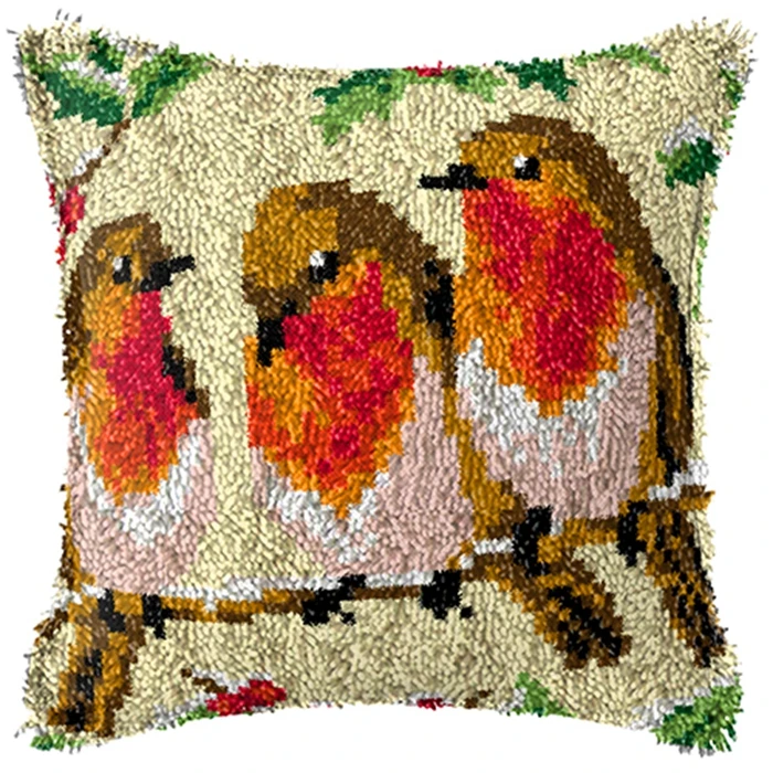 Cojín Bird almohada bordada con gancho y foamiran para manualidades - imagen 4