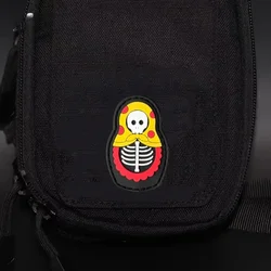 Parche táctico PVC esqueleto Matryoshka con gancho y bucle