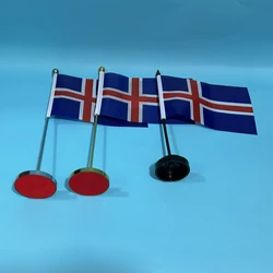 Bandera de Islandia en poliéster para escritorio, decoración de mesa