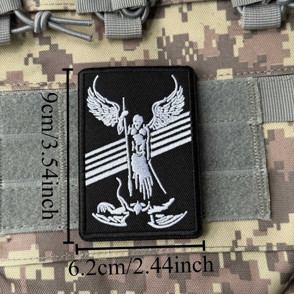 Parche táctico bordado Arcángel Cruz – Gancho y bucle para mochila