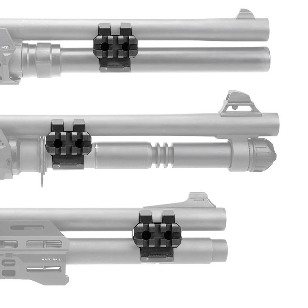 Soporte táctico para escopeta con anilla QD y riel Picatinny