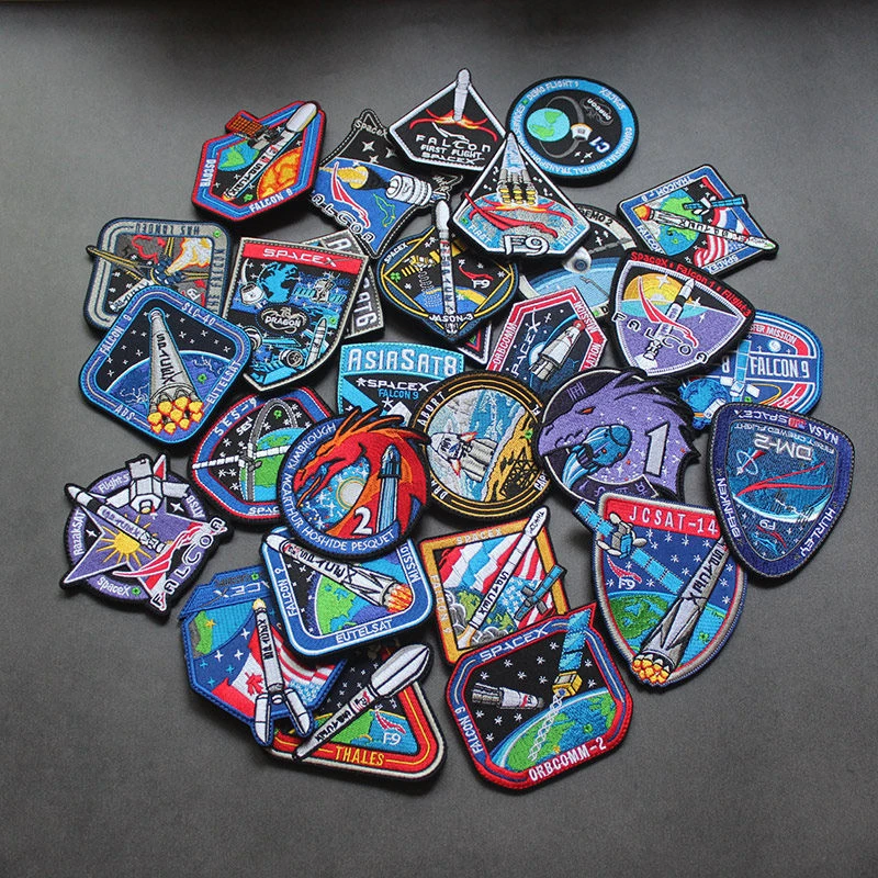 Falcon Dragon Parche táctico bordado astronauta – para mochila - imagen 4