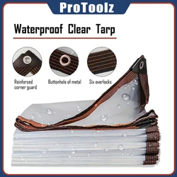Lona transparente impermeable con ojales – Polietileno para exterior