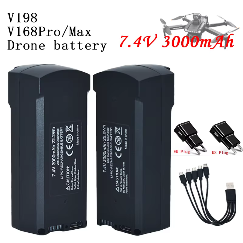 Batería LiPo 7,4V 3000mAh quadricóptero V198 8K MAX PRO - imagen 4
