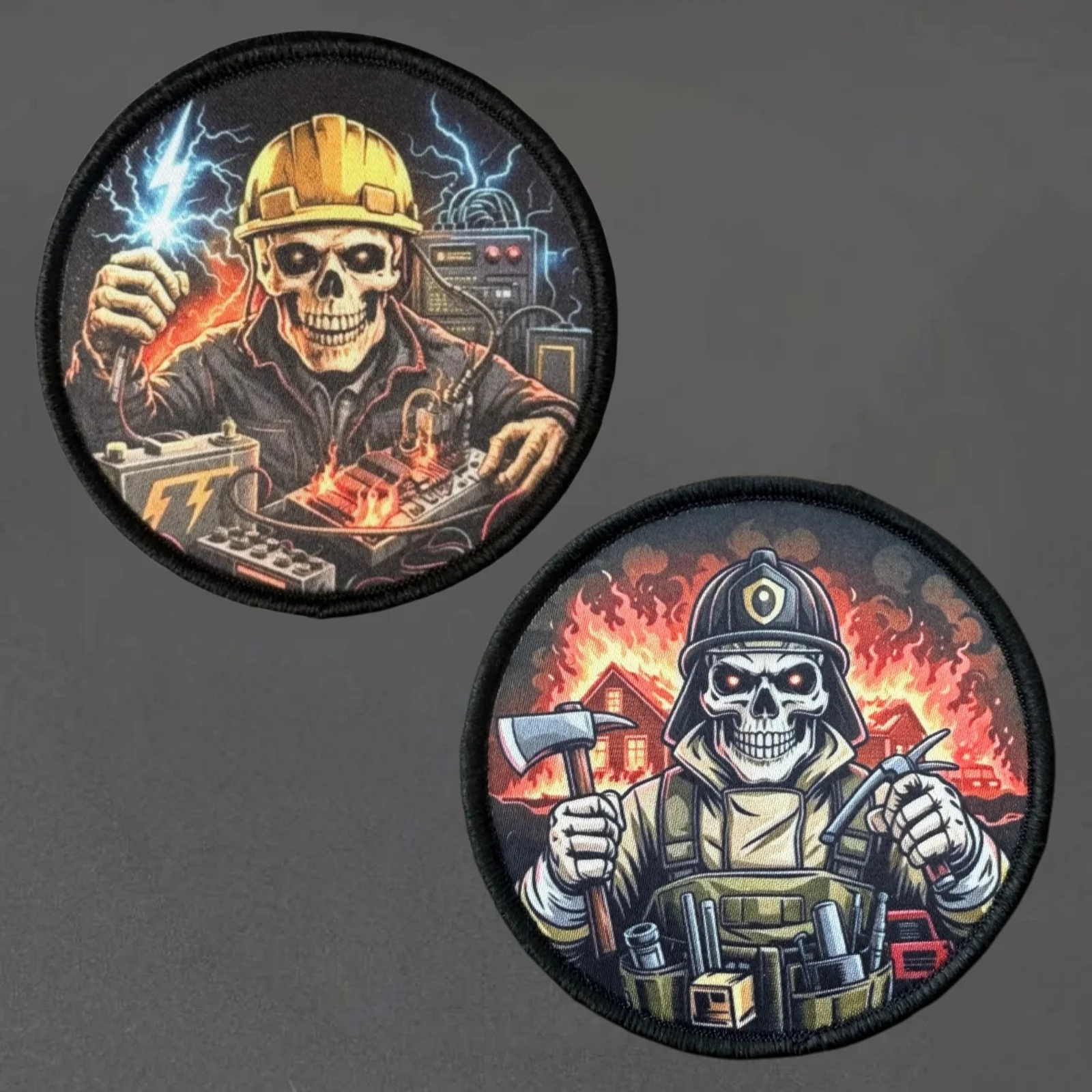 Parche táctico calavera – Insignia Velcro para mochila militar y ropa - imagen 5