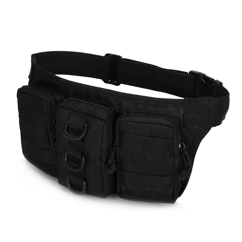 Riñonera táctica impermeable triple compartimento camuflaje - imagen 3