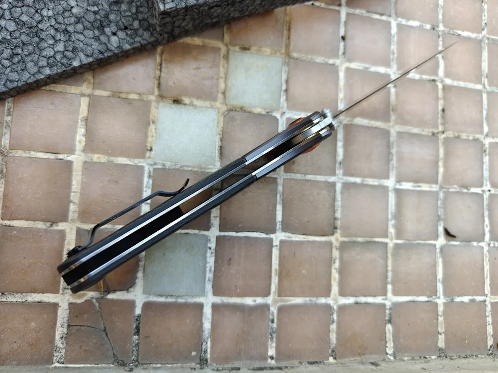 BM Cuchillo utilitario Damasco de acero para camping y trekking - imagen 4