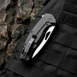 Cuchillo plegable táctico de emergencia para senderismo y camping