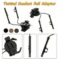 Soporte táctico auriculares casco riel MIL-SPEC giro Airsoft y tiro